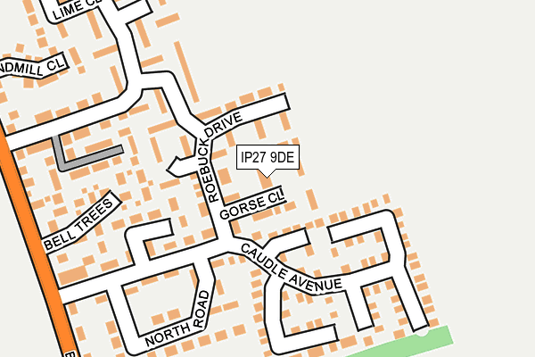 IP27 9DE map - OS OpenMap – Local (Ordnance Survey)