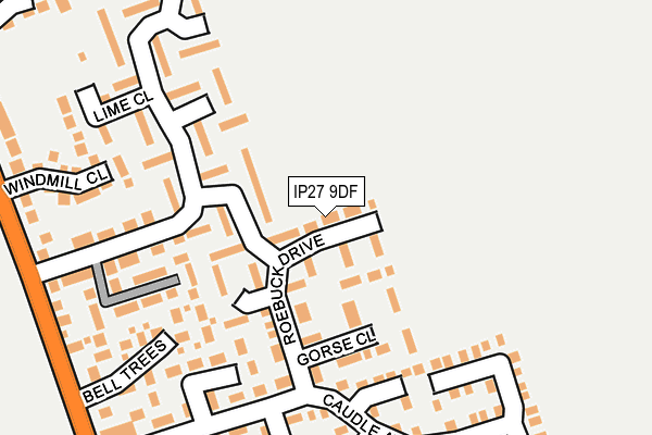 IP27 9DF map - OS OpenMap – Local (Ordnance Survey)