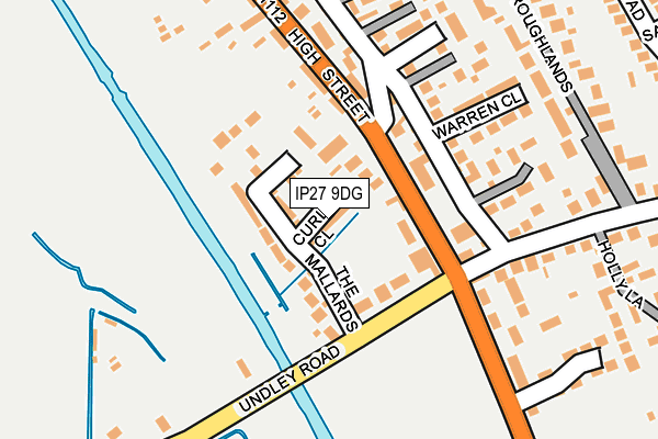 IP27 9DG map - OS OpenMap – Local (Ordnance Survey)