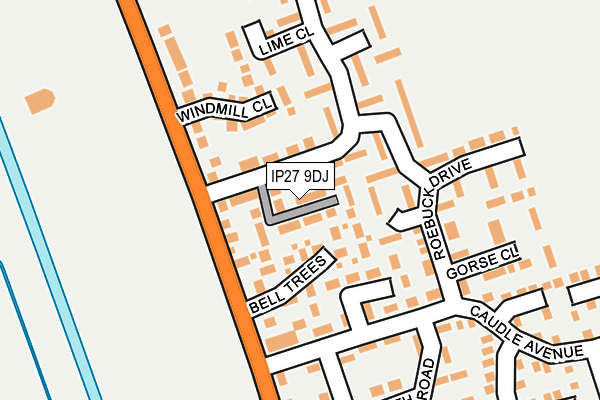 IP27 9DJ map - OS OpenMap – Local (Ordnance Survey)