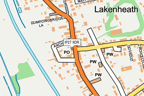 IP27 9DR map - OS OpenMap – Local (Ordnance Survey)