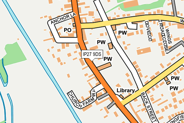 IP27 9DS map - OS OpenMap – Local (Ordnance Survey)