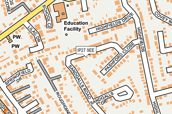 Map of SANDGALLS ROAD 1961 LIMITED at local scale