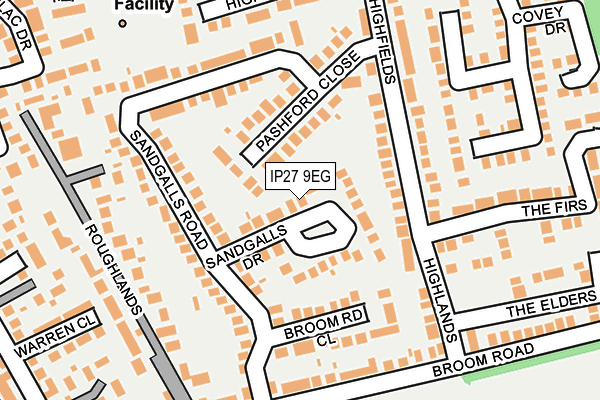 IP27 9EG map - OS OpenMap – Local (Ordnance Survey)