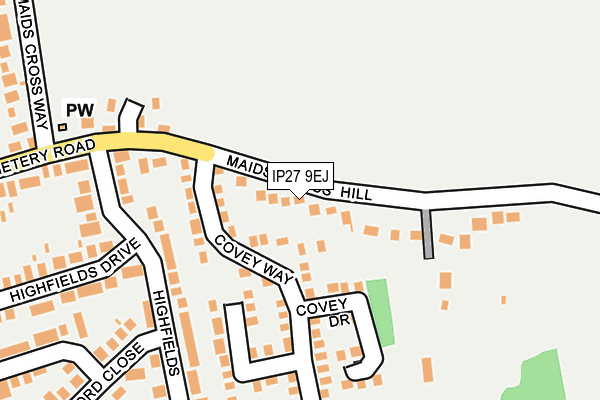 IP27 9EJ map - OS OpenMap – Local (Ordnance Survey)