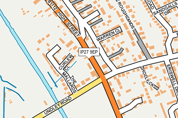 IP27 9EP map - OS OpenMap – Local (Ordnance Survey)