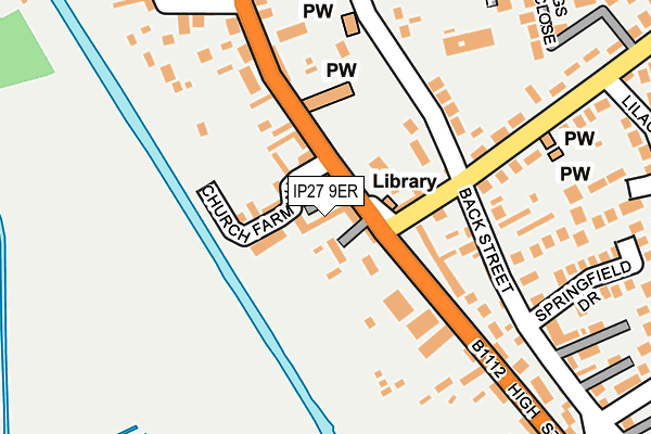 IP27 9ER map - OS OpenMap – Local (Ordnance Survey)