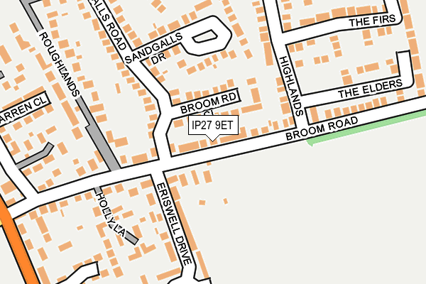 IP27 9ET map - OS OpenMap – Local (Ordnance Survey)