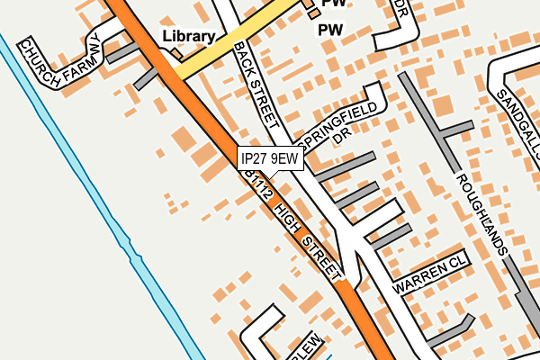 IP27 9EW map - OS OpenMap – Local (Ordnance Survey)