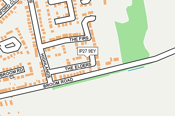 IP27 9EY map - OS OpenMap – Local (Ordnance Survey)