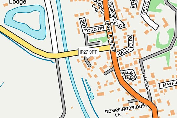 IP27 9FT map - OS OpenMap – Local (Ordnance Survey)