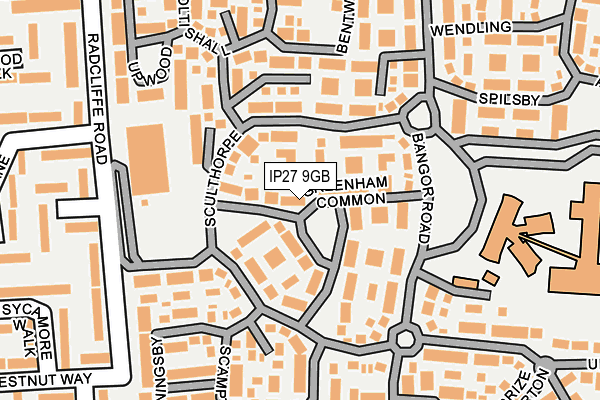 IP27 9GB map - OS OpenMap – Local (Ordnance Survey)