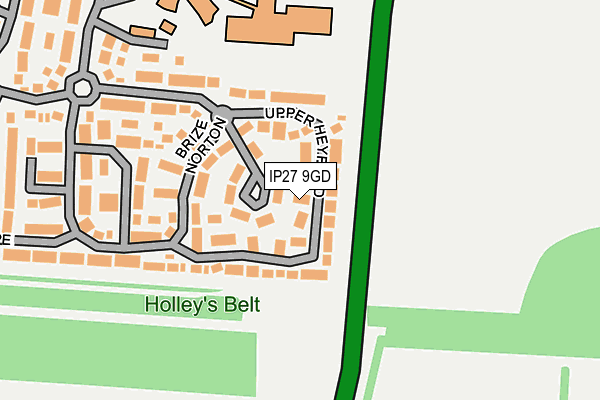 IP27 9GD map - OS OpenMap – Local (Ordnance Survey)