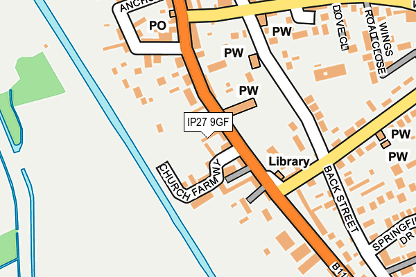 IP27 9GF map - OS OpenMap – Local (Ordnance Survey)