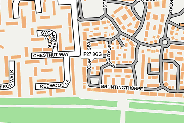 IP27 9GG map - OS OpenMap – Local (Ordnance Survey)