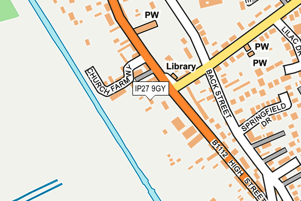 IP27 9GY map - OS OpenMap – Local (Ordnance Survey)