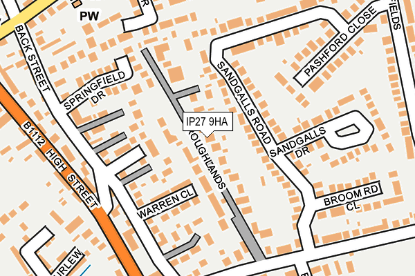 IP27 9HA map - OS OpenMap – Local (Ordnance Survey)