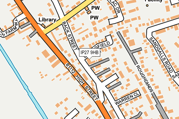 IP27 9HB map - OS OpenMap – Local (Ordnance Survey)