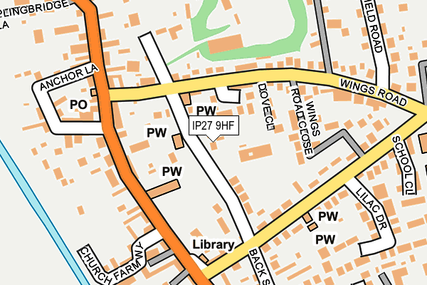 IP27 9HF map - OS OpenMap – Local (Ordnance Survey)