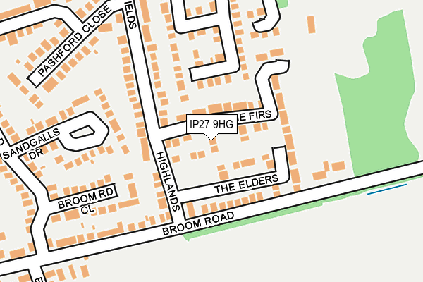 IP27 9HG map - OS OpenMap – Local (Ordnance Survey)