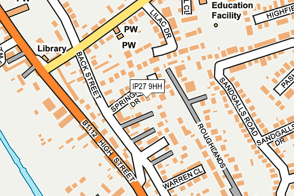 IP27 9HH map - OS OpenMap – Local (Ordnance Survey)