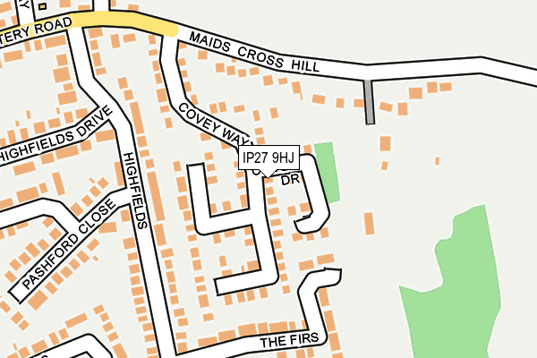 IP27 9HJ map - OS OpenMap – Local (Ordnance Survey)