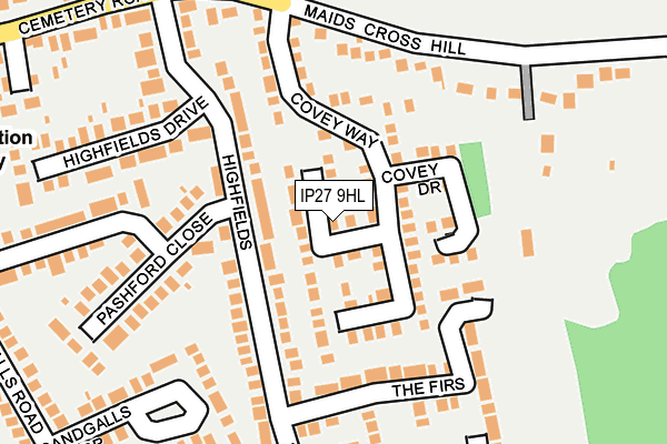 IP27 9HL map - OS OpenMap – Local (Ordnance Survey)