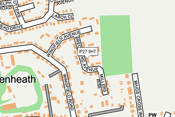 IP27 9HT map - OS OpenMap – Local (Ordnance Survey)