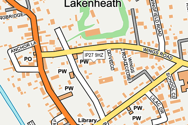 IP27 9HZ map - OS OpenMap – Local (Ordnance Survey)
