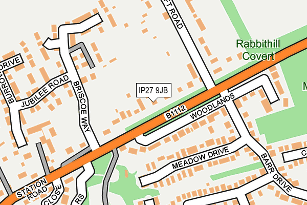 IP27 9JB map - OS OpenMap – Local (Ordnance Survey)