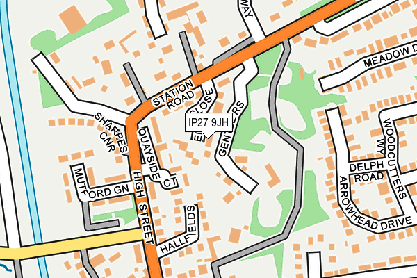 IP27 9JH map - OS OpenMap – Local (Ordnance Survey)