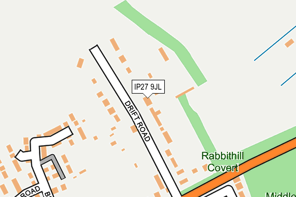 IP27 9JL map - OS OpenMap – Local (Ordnance Survey)