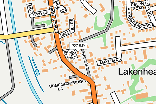 IP27 9JY map - OS OpenMap – Local (Ordnance Survey)