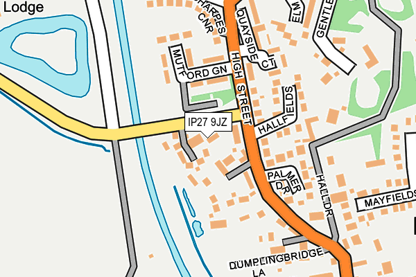 IP27 9JZ map - OS OpenMap – Local (Ordnance Survey)