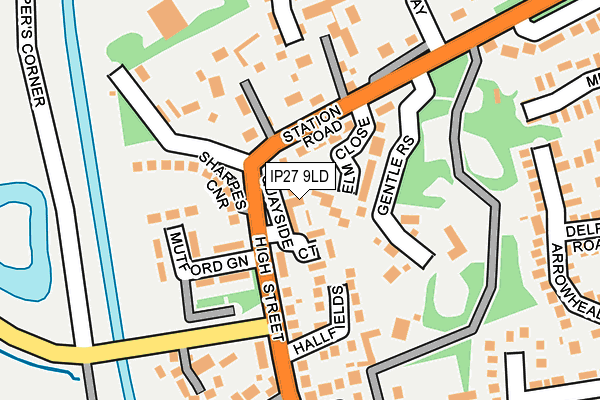 IP27 9LD map - OS OpenMap – Local (Ordnance Survey)