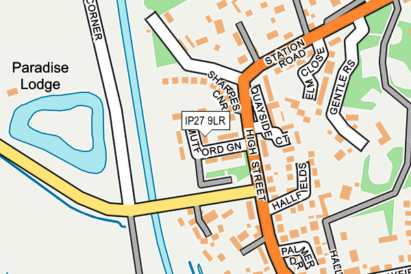 IP27 9LR map - OS OpenMap – Local (Ordnance Survey)