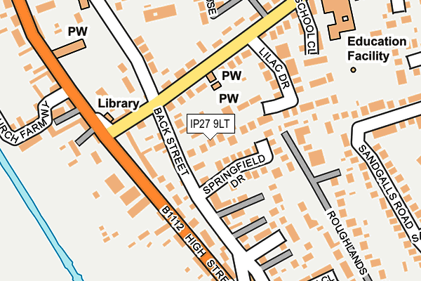 IP27 9LT map - OS OpenMap – Local (Ordnance Survey)