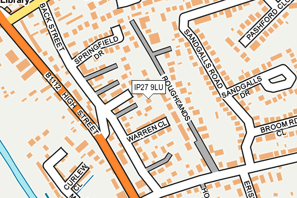 IP27 9LU map - OS OpenMap – Local (Ordnance Survey)