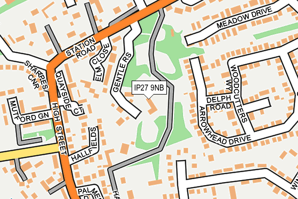 IP27 9NB map - OS OpenMap – Local (Ordnance Survey)