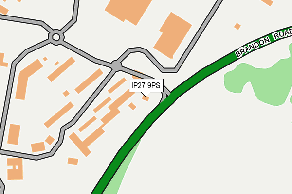IP27 9PS map - OS OpenMap – Local (Ordnance Survey)