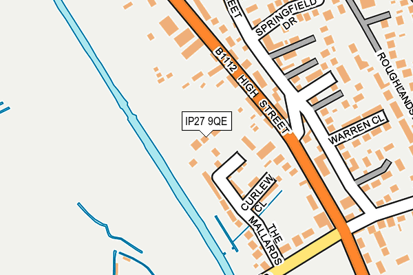 IP27 9QE map - OS OpenMap – Local (Ordnance Survey)