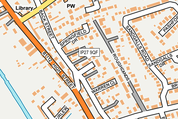 IP27 9QF map - OS OpenMap – Local (Ordnance Survey)