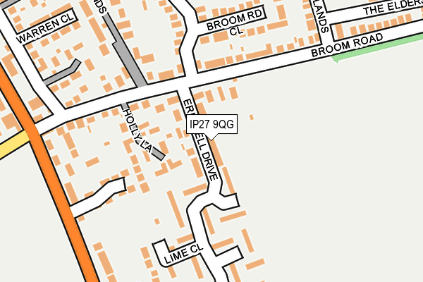 IP27 9QG map - OS OpenMap – Local (Ordnance Survey)