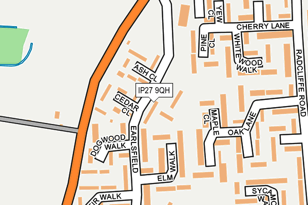 IP27 9QH map - OS OpenMap – Local (Ordnance Survey)