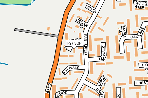 IP27 9QP map - OS OpenMap – Local (Ordnance Survey)