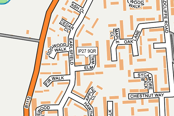 IP27 9QR map - OS OpenMap – Local (Ordnance Survey)