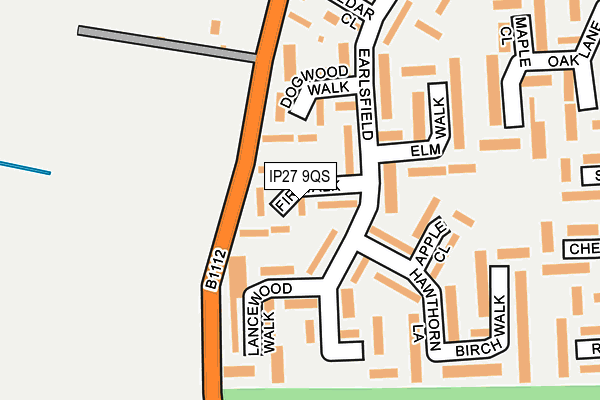 IP27 9QS map - OS OpenMap – Local (Ordnance Survey)