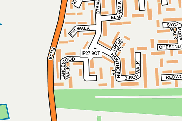 IP27 9QT map - OS OpenMap – Local (Ordnance Survey)