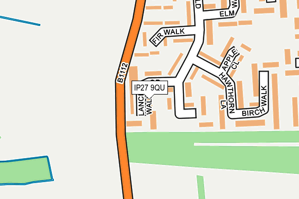 IP27 9QU map - OS OpenMap – Local (Ordnance Survey)
