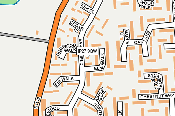 IP27 9QW map - OS OpenMap – Local (Ordnance Survey)